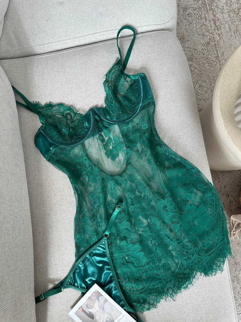 Lenora Transparan Dantel Babydoll