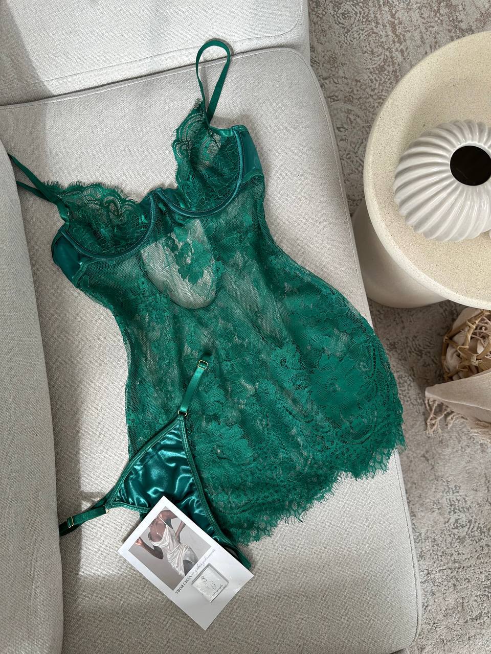 Lenora Transparan Dantel Babydoll