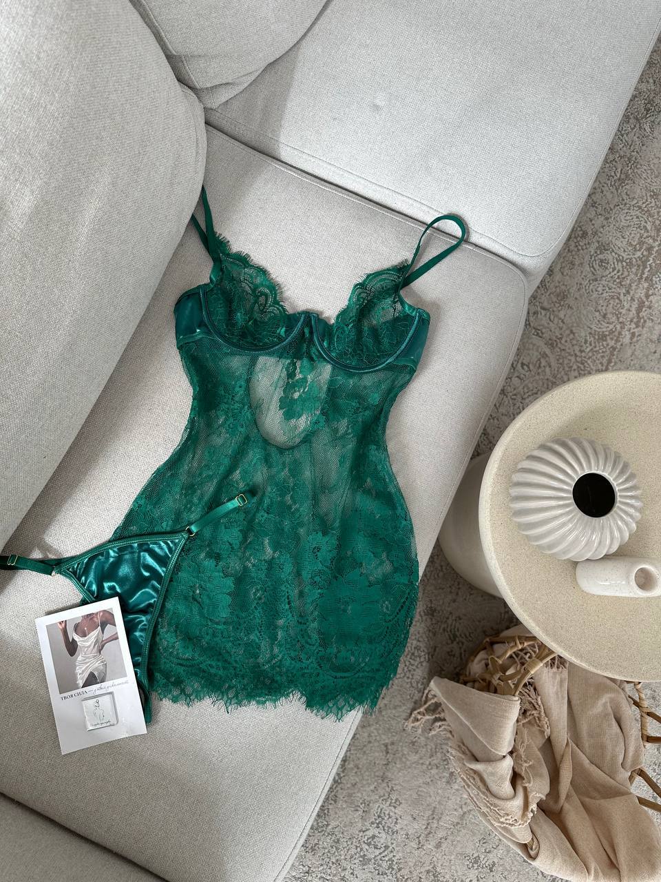 Lenora Transparan Dantel Babydoll